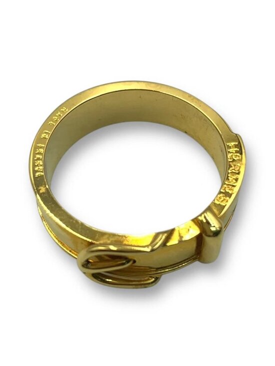 Hermes Scarf Ring Belt Motif Gold main image 5